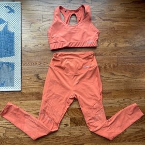 Gymshark burnt orange workout set